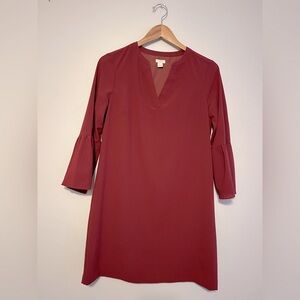 J Crew Women’s Red Sheath Dress Size 2